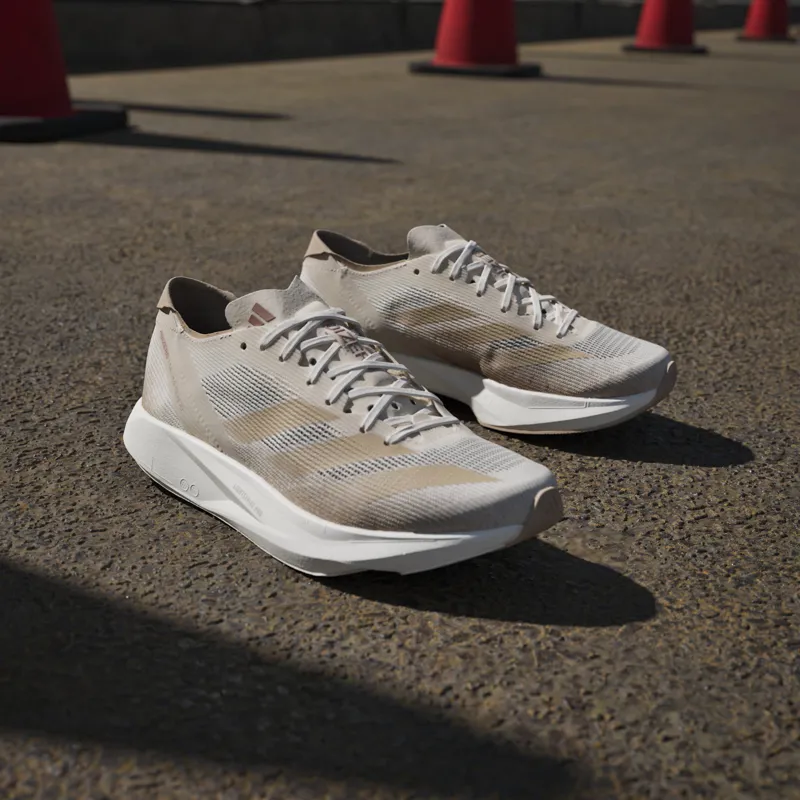 adidas Adizero Takumi Sen 10 Women's Carbon Race Day Shoe Chalk White Warm Sandstone Halo Ivory-13