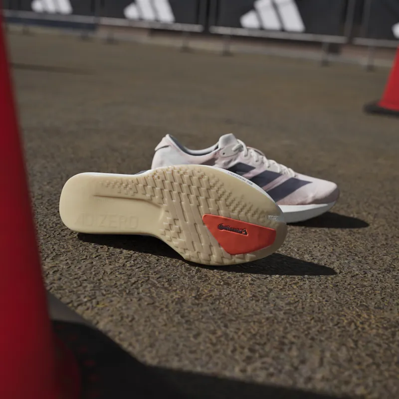 adidas Adizero Adios 9 Men's Tempo Running Shoe Chalk White Grey Strata Impact Orange-9