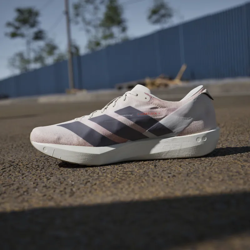 adidas Adizero Adios 9 Men's Tempo Running Shoe Chalk White Grey Strata Impact Orange-12