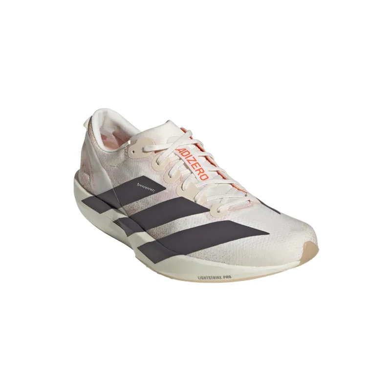adidas Adizero Adios 9 Men's Tempo Running Shoe Chalk White Grey Strata Impact Orange-1
