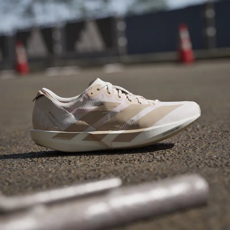 adidas Adizero Adios 9 Women's Tempo Running Shoe Chalk White Warm Sandstone Impact Orange-7