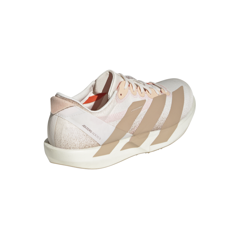 adidas Adizero Adios 9 Women's Tempo Running Shoe Chalk White Warm Sandstone Impact Orange-3