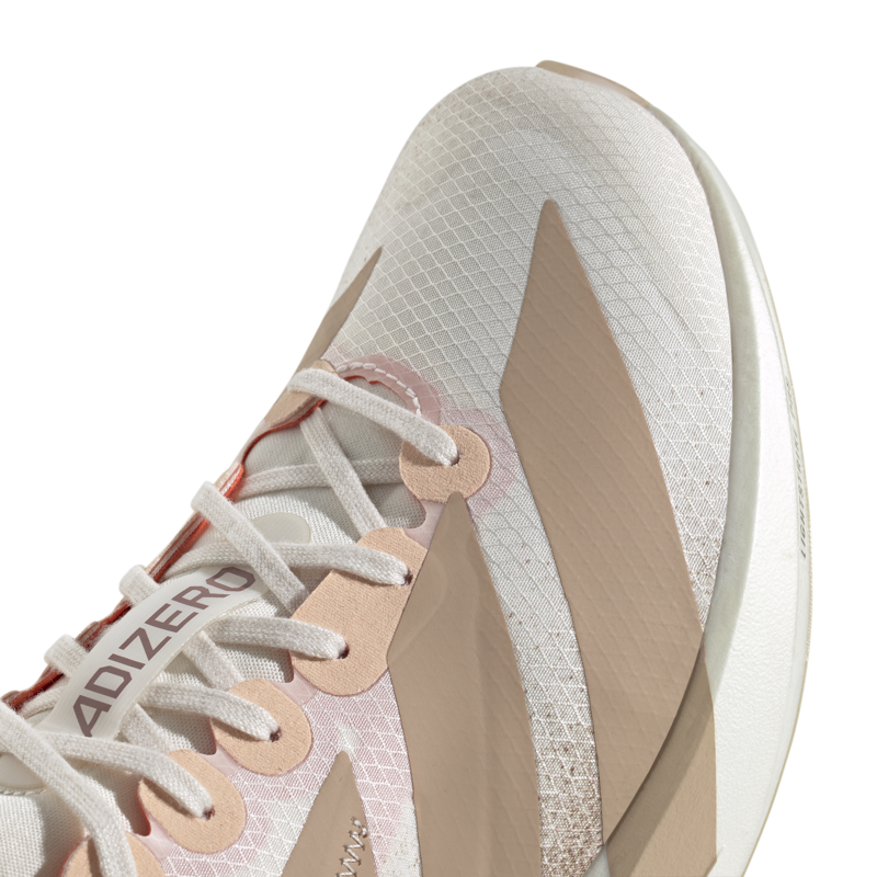 adidas Adizero Adios 9 Women's Tempo Running Shoe Chalk White Warm Sandstone Impact Orange-6