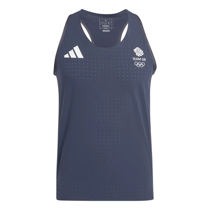 TEAM GB Run Singlet Navy