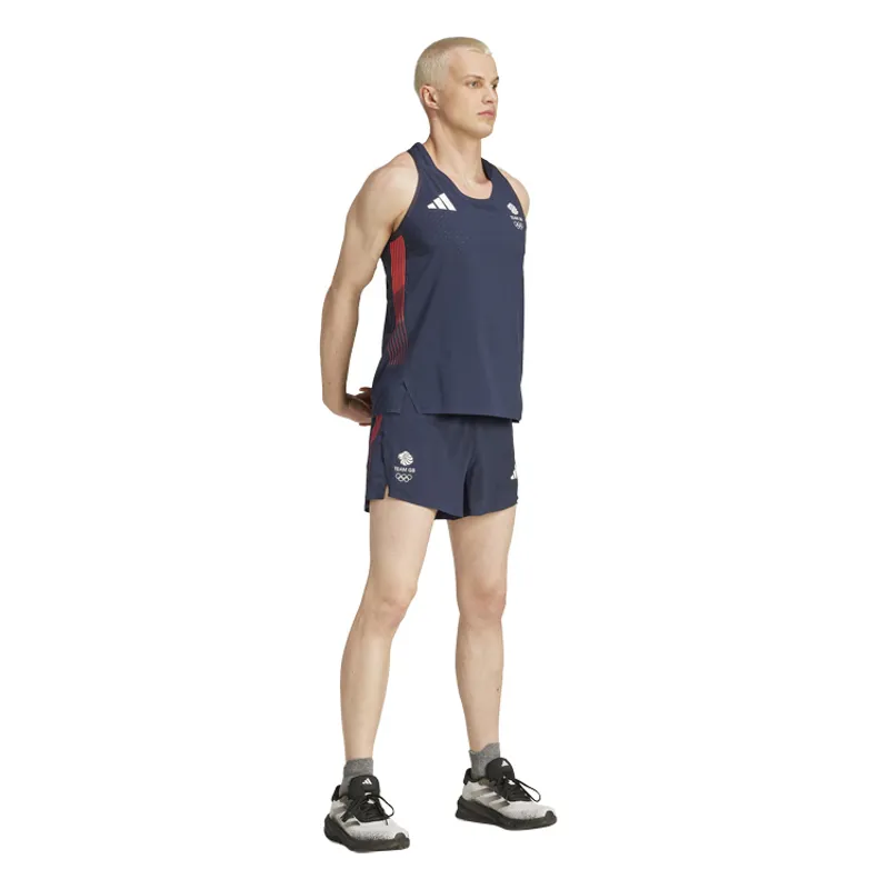 TEAM GB Run Singlet Navy-3