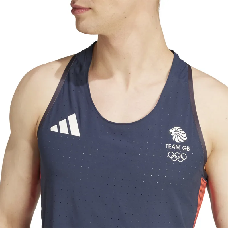 TEAM GB Run Singlet Navy-4