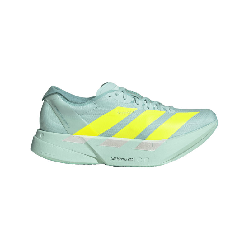 adidas Adizero Adios Pro 4 Women's Carbon Race Day Shoe Semi Flash Aqua Lucid Lemon Mint Ton