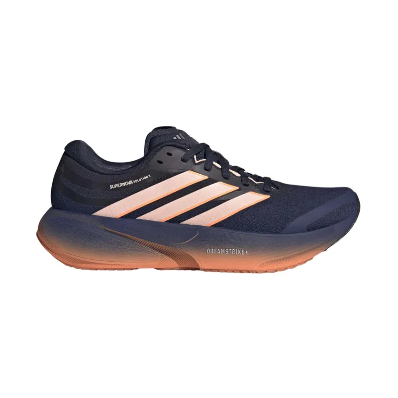 Adidas Supernova Solution 3 Women's Supportive Running Shoes - Dark Blue Clear Orange Beam Orange