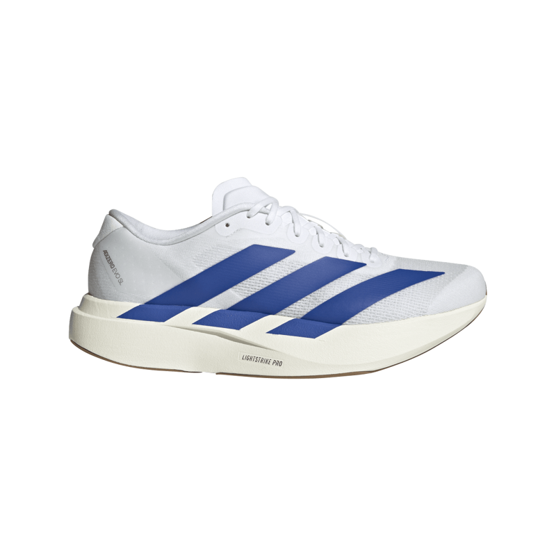 adidas Adizero Evo SL Men's Tempo Running Shoe Ftwr White Team Royal Blue Pure Ruby