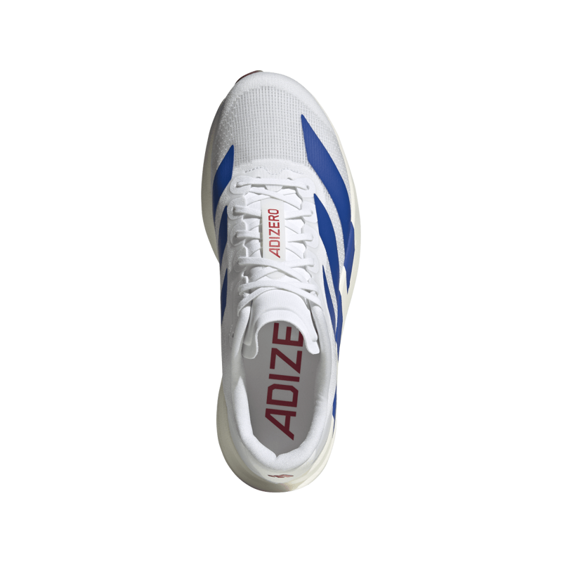 adidas Adizero Evo SL Men's Tempo Running Shoe Ftwr White Team Royal Blue Pure Ruby-5