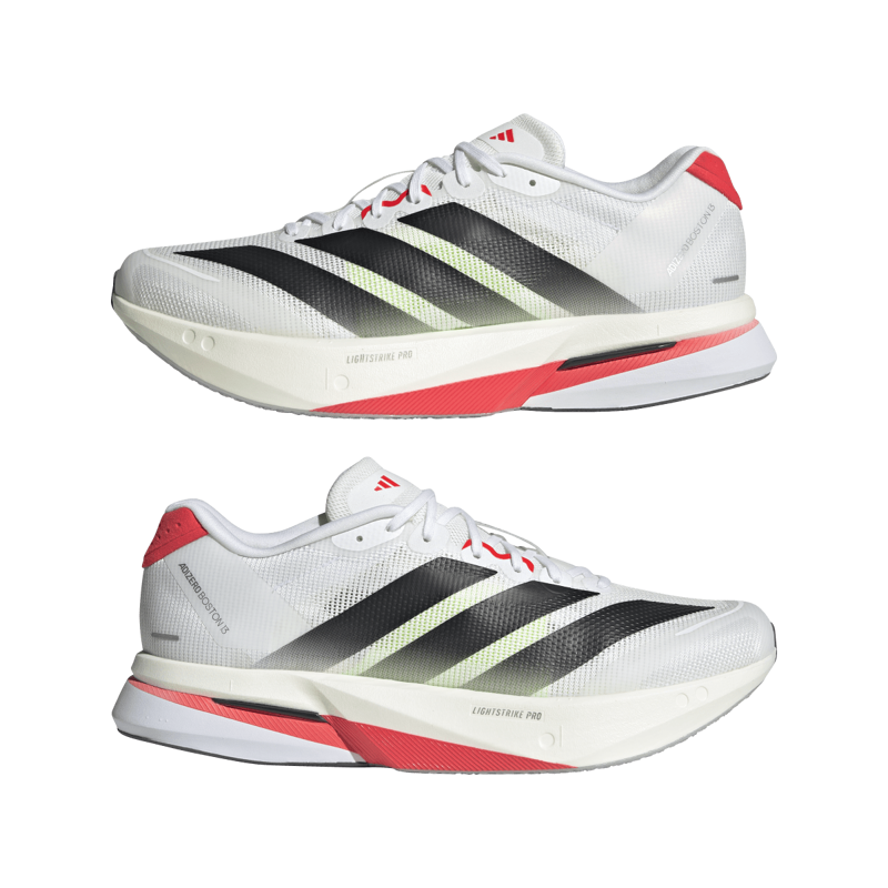 adidas Adizero Boston 13 Men's Tempo Running Shoe Ftwr White Core Black Lucid Red-6