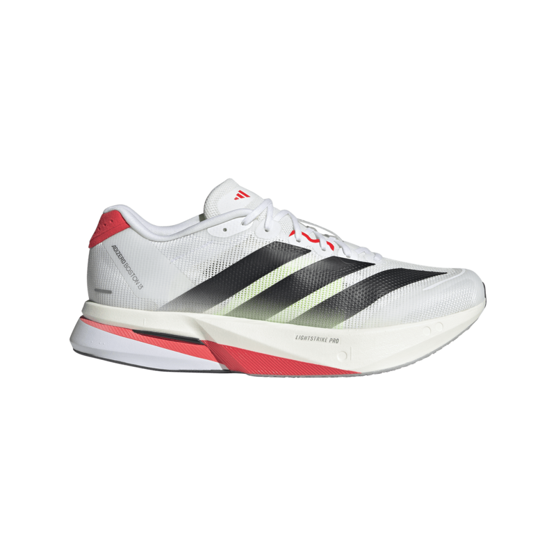 adidas Adizero Boston 13 Men's Tempo Running Shoe Ftwr White Core Black Lucid Red