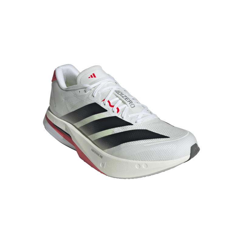 adidas Adizero Boston 13 Men's Tempo Running Shoe Ftwr White Core Black Lucid Red-1