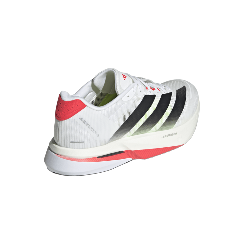 adidas Adizero Boston 13 Men's Tempo Running Shoe Ftwr White Core Black Lucid Red-3