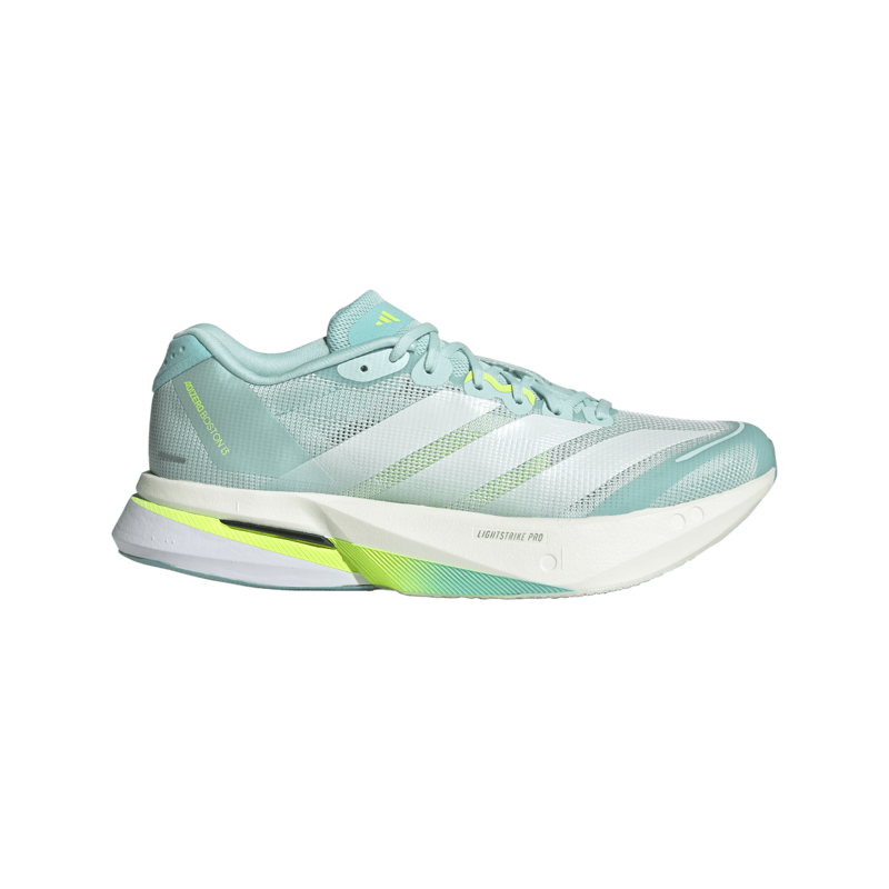 adidas Adizero Boston 13 Women's Tempo Running Shoe Semi Flash Aqua Zero Met. Lucid Lemon
