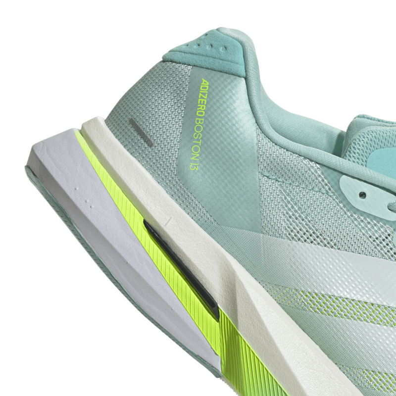 adidas Adizero Boston 13 Women's Tempo Running Shoe Semi Flash Aqua Zero Met. Lucid Lemon-8