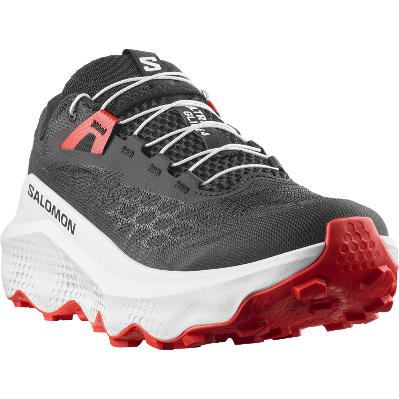 Salomon Ultra Glide 4 Men's Trail Running Shoes - Black White Fiery Red-1