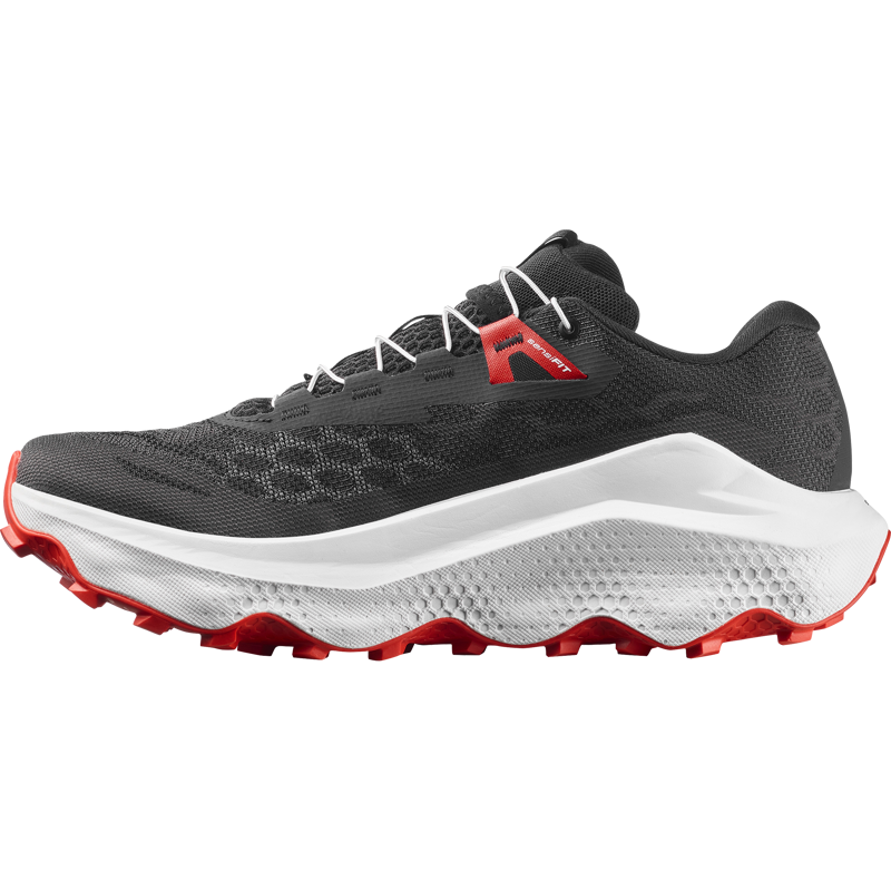 Salomon Ultra Glide 4 Men's Trail Running Shoes - Black White Fiery Red-3