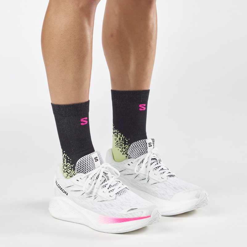 Salomon Aero Glide 4 Men's Running Shoes - White Black-6