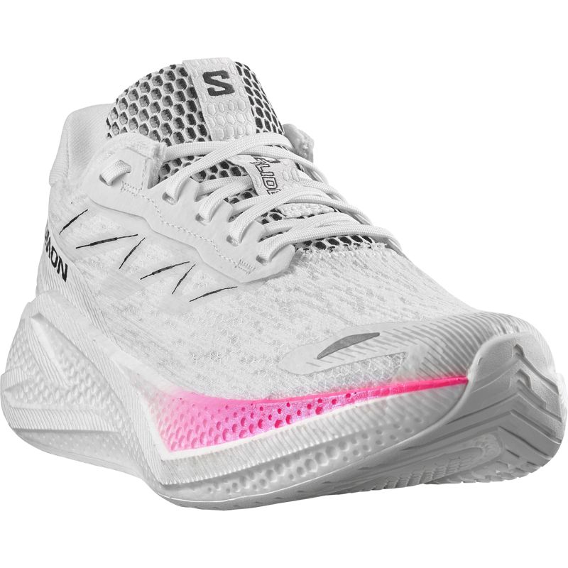 Salomon Aero Glide 4 Women's Running Shoes - White Black-2