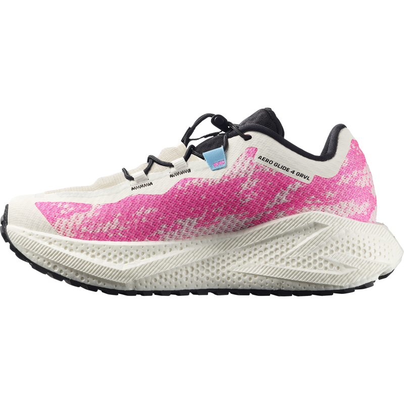 Salomon Aero Glide 4 Grvl Women's Trail Running Shoes -Vanilla Ice Knockout Pink Black-2