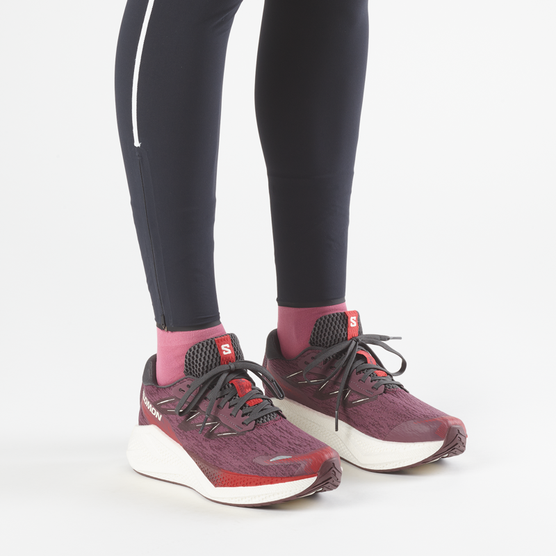 Salomon Aero Glide 4 Women's Running Shoes - Huckleberry Vanilla Ice-6