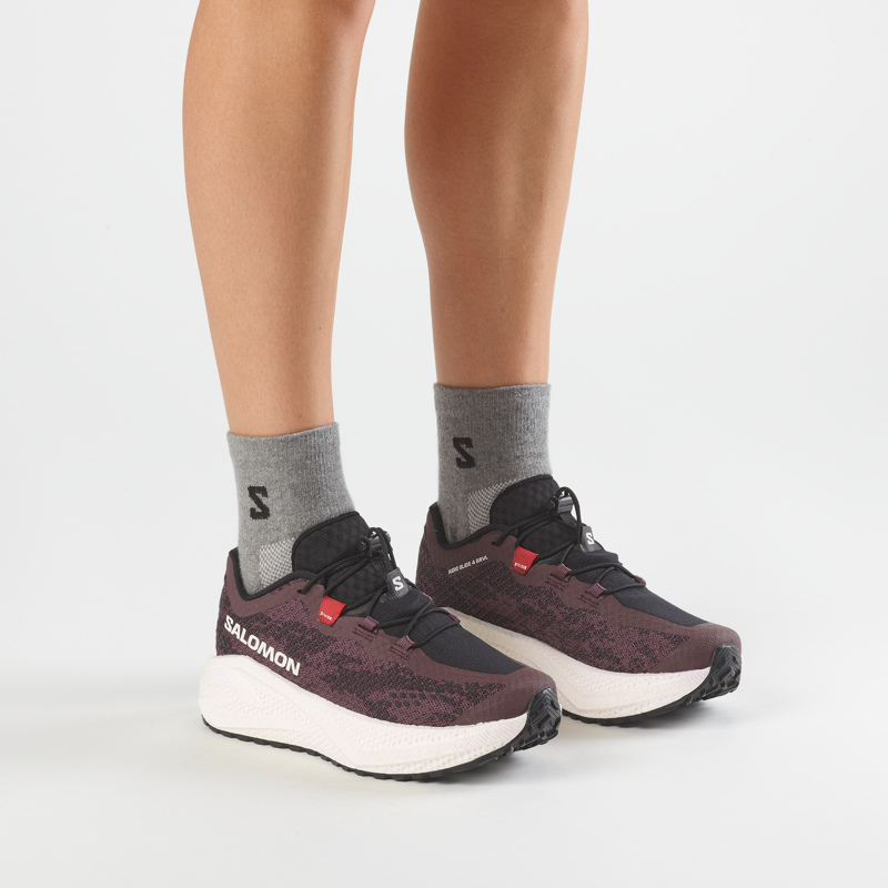 Salomon Aero Glide 4 GRVL Women's Trail Running Shoes - Huckleberry Black-6
