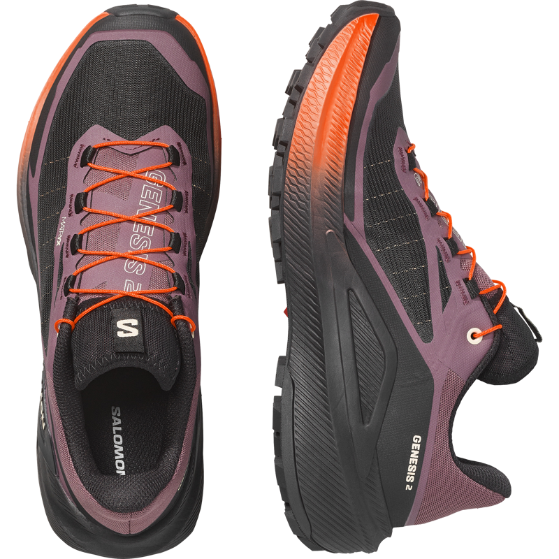 Salomon Genesis 2 Women's Trail Running Shoes - Huckleberry Black-2