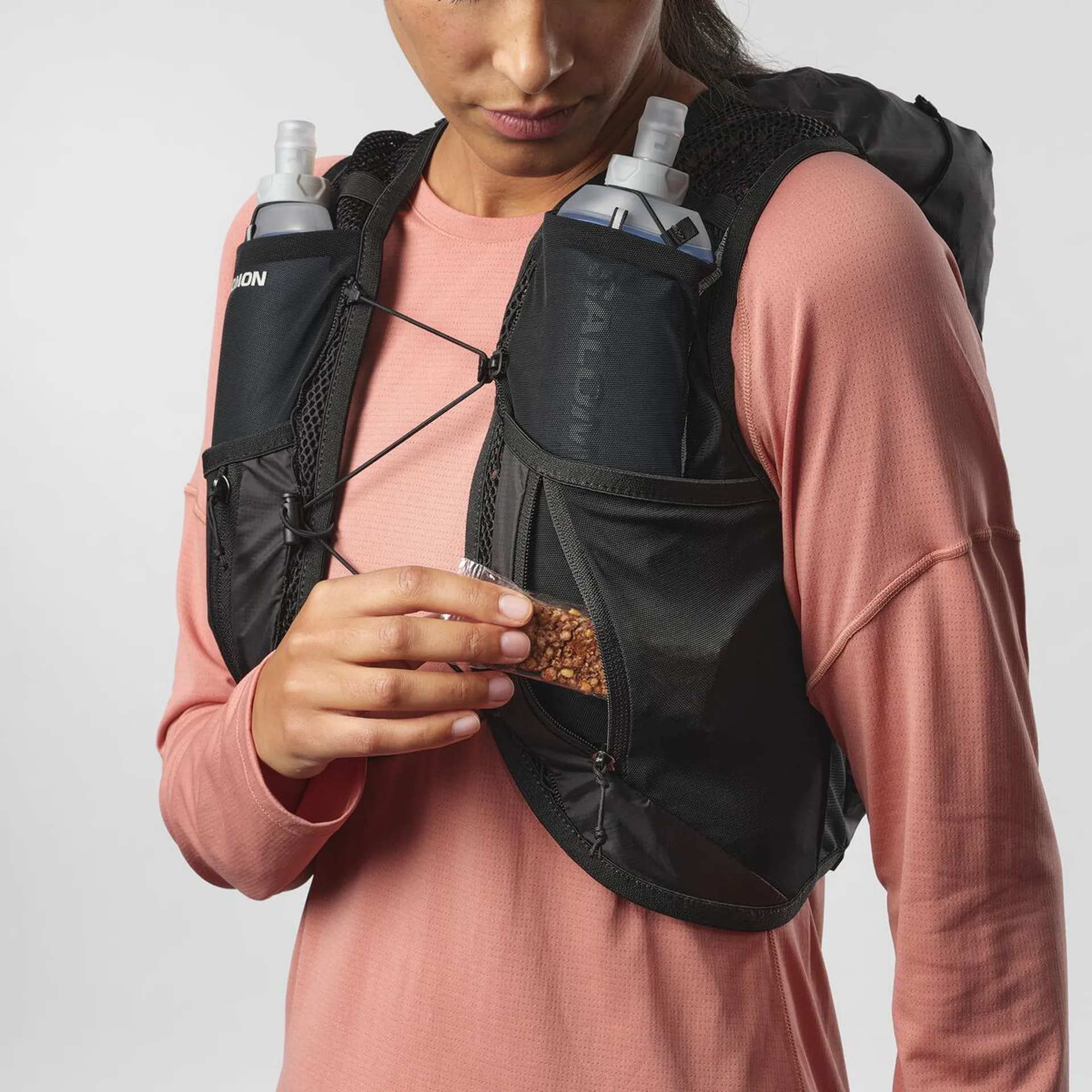SALOMON ACTIVE SKIN 12 ブラック S Salomon Active Skin 12 Set Black Women's