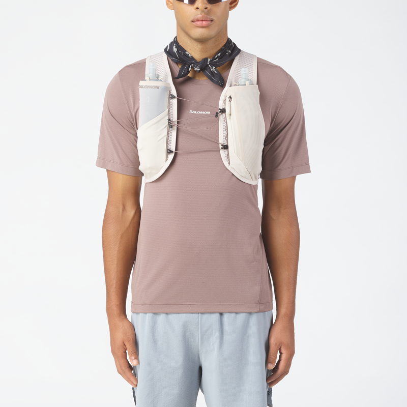 Salomon Grvl Skin Unisex Hydration Vest - 4 Set Silver Cloud Iron-2