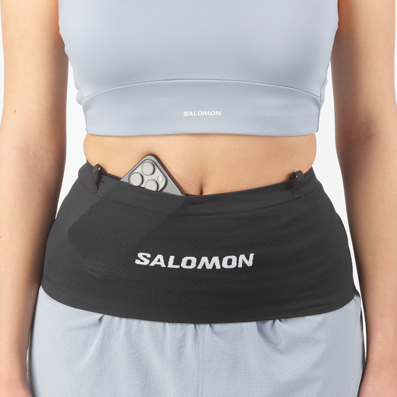Salomon Adv Skin Seamless Unisex Running Belt - Black White-5