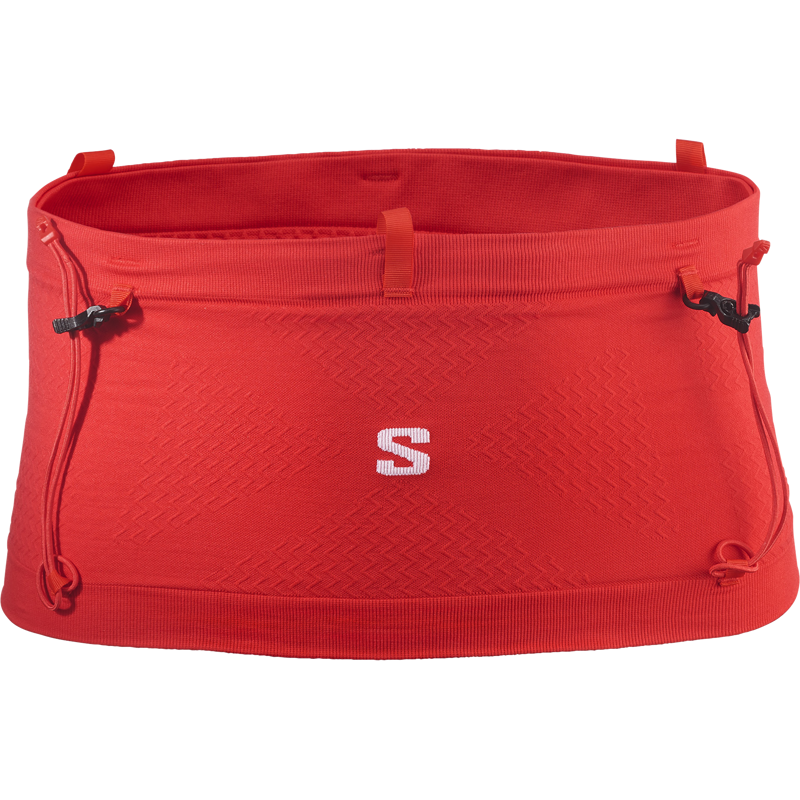 Salomon Adv Skin Seamless Unisex Running Belt - Flame Scarlet White-1