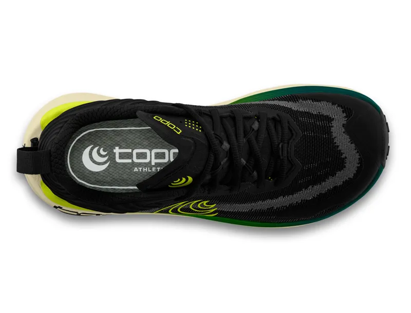 Topo Vista WIDE Men's Trail Running Shoes - Black Lime-3