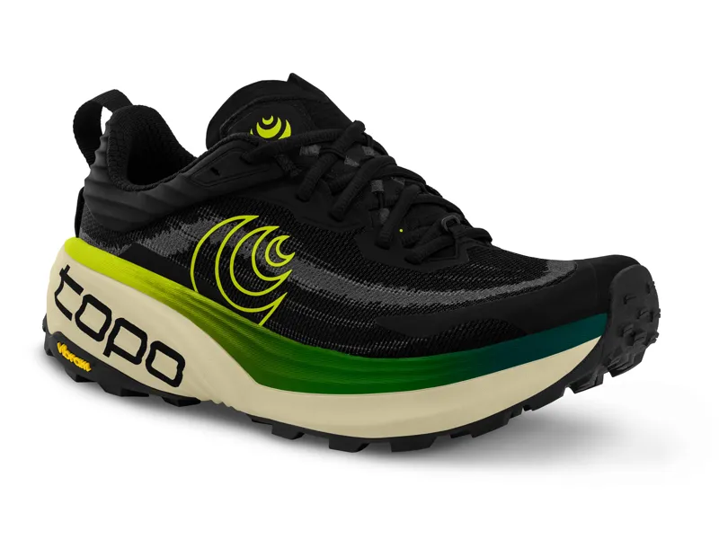 Topo Vista WIDE Men's Trail Running Shoes - Black Lime-1