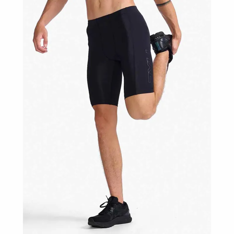 2XU Men's Core Compression Shorts Black Silver-2