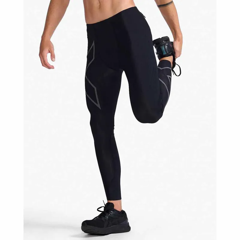 2XU Men's Light Speed Compression Tights Black Reflective-2