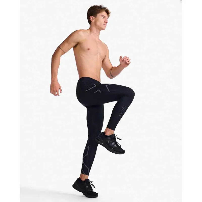 2XU Men's Light Speed Compression Tights Black Reflective-5