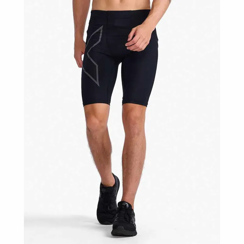2XU Men's Light Speed Compression Shorts Black Reflective-4