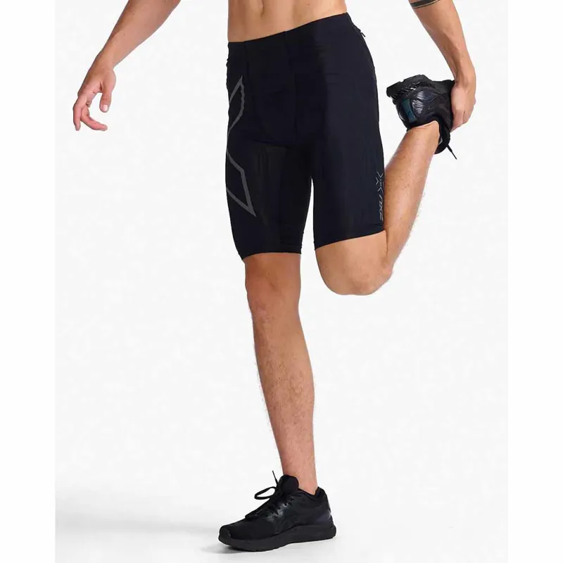 2XU Men's Light Speed Compression Shorts Black Reflective-3