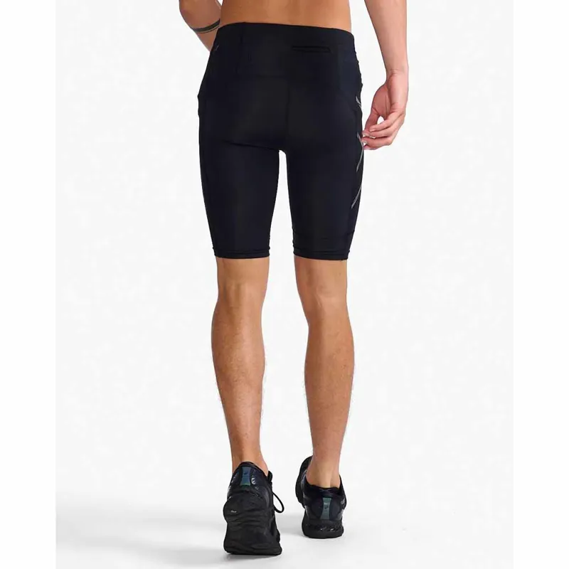 2XU Men's Light Speed Compression Shorts Black Reflective-2