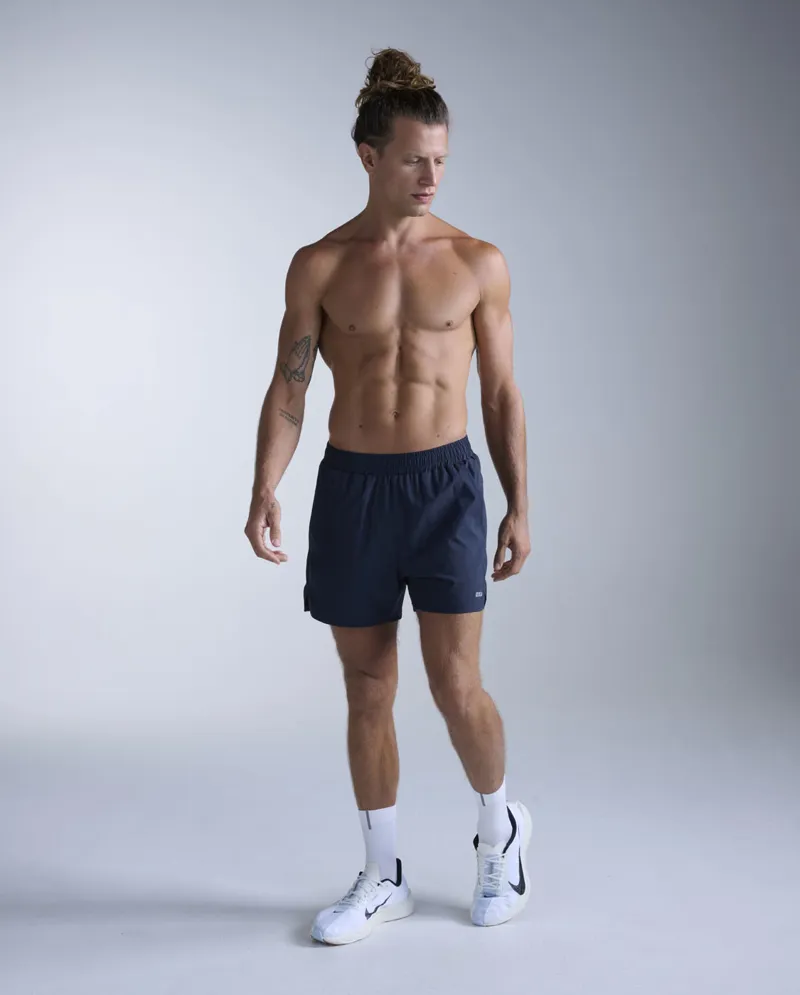 2XU Aero 5 Inch Men's Running Shorts - Midnight Silver Reflective-2