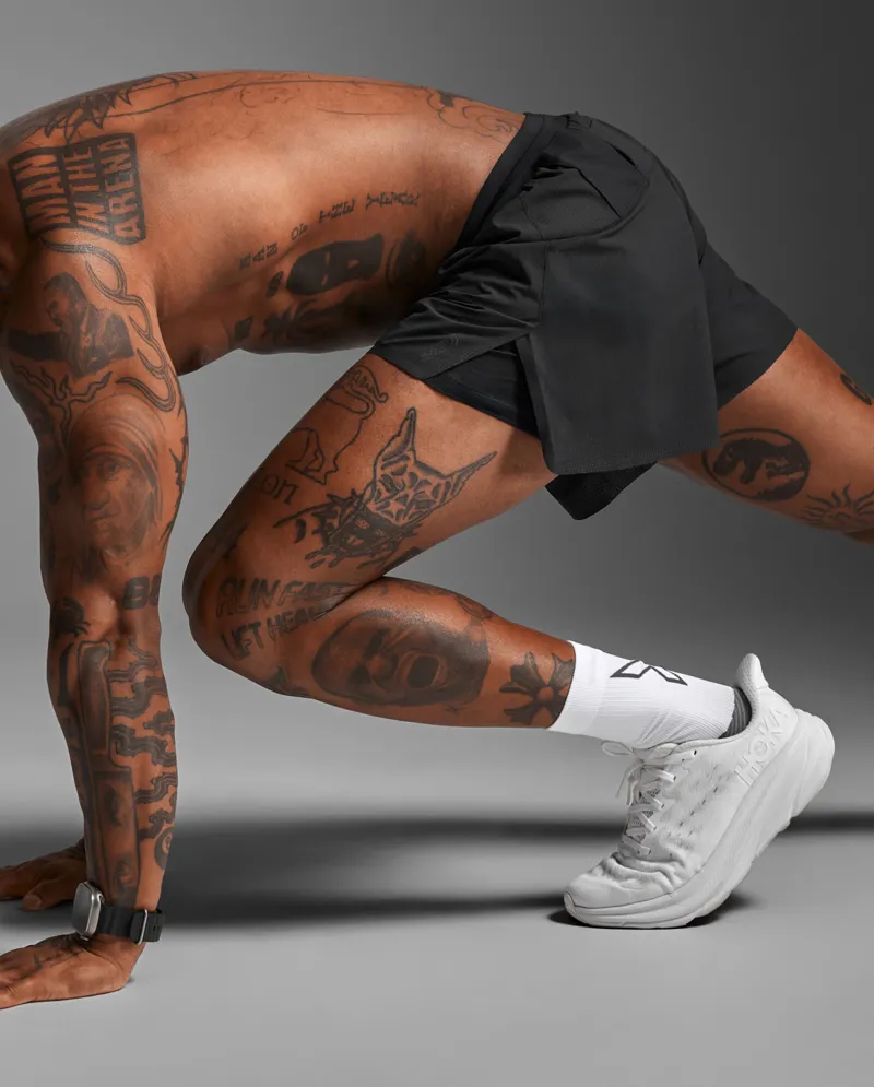 2XU Men's Running Light Speed Stash 5 Inch Short Black Reflective-6