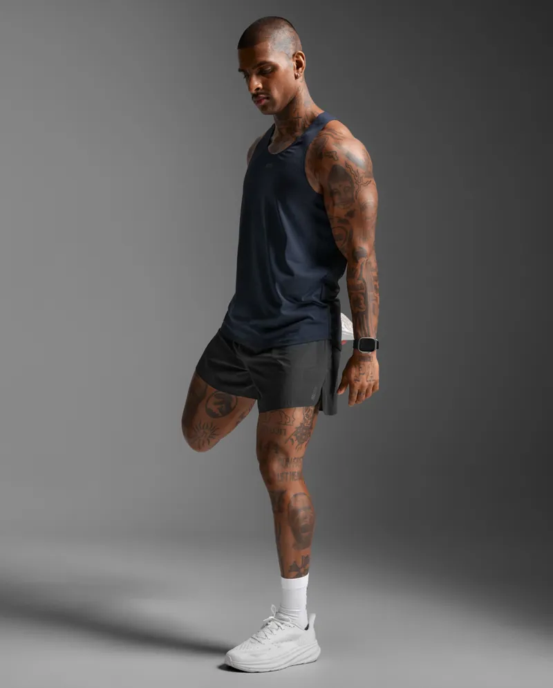 2XU Men's Running Light Speed Stash 5 Inch Short Black Reflective-7