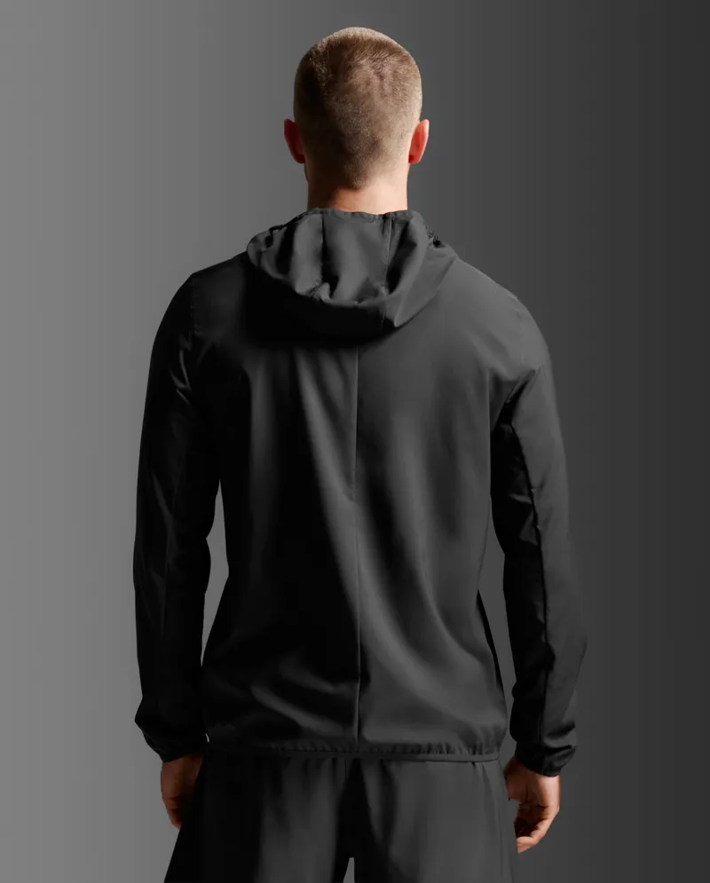 2XU Men's Running Aero Jacket Black Silver Reflective-1