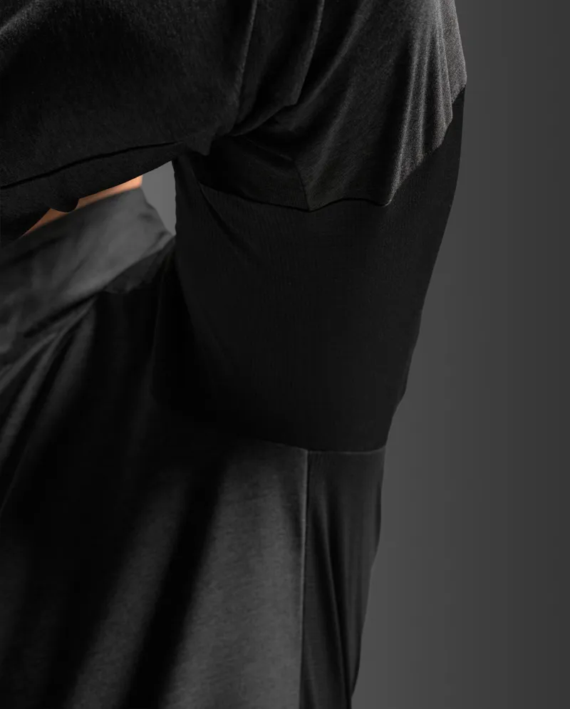 2XU Men's Aero 1/2 Zip Long Sleeve Top Black Silver Reflective-3