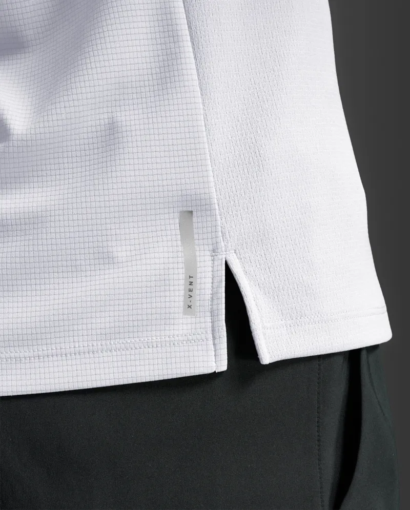 2XU Men's Aero Mesh Running Tank White-6