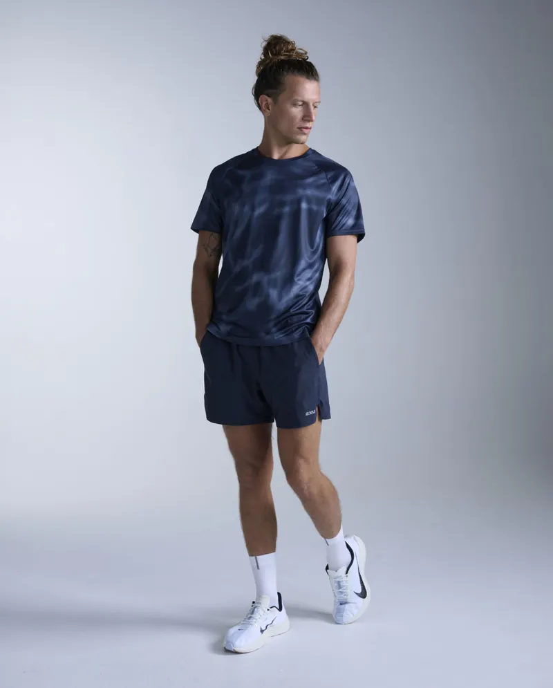 2XU Aero Tee Men's - Midnight Marble Silver Reflect