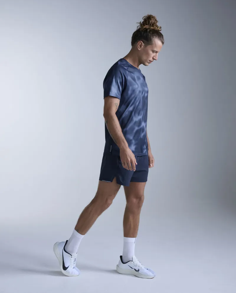 2XU Aero Tee Men's - Midnight Marble Silver Reflect-1