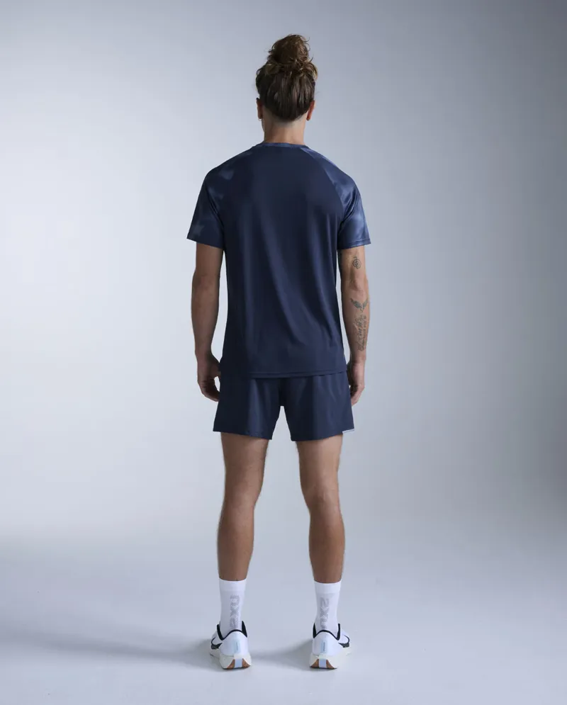 2XU Aero Tee Men's - Midnight Marble Silver Reflect-2