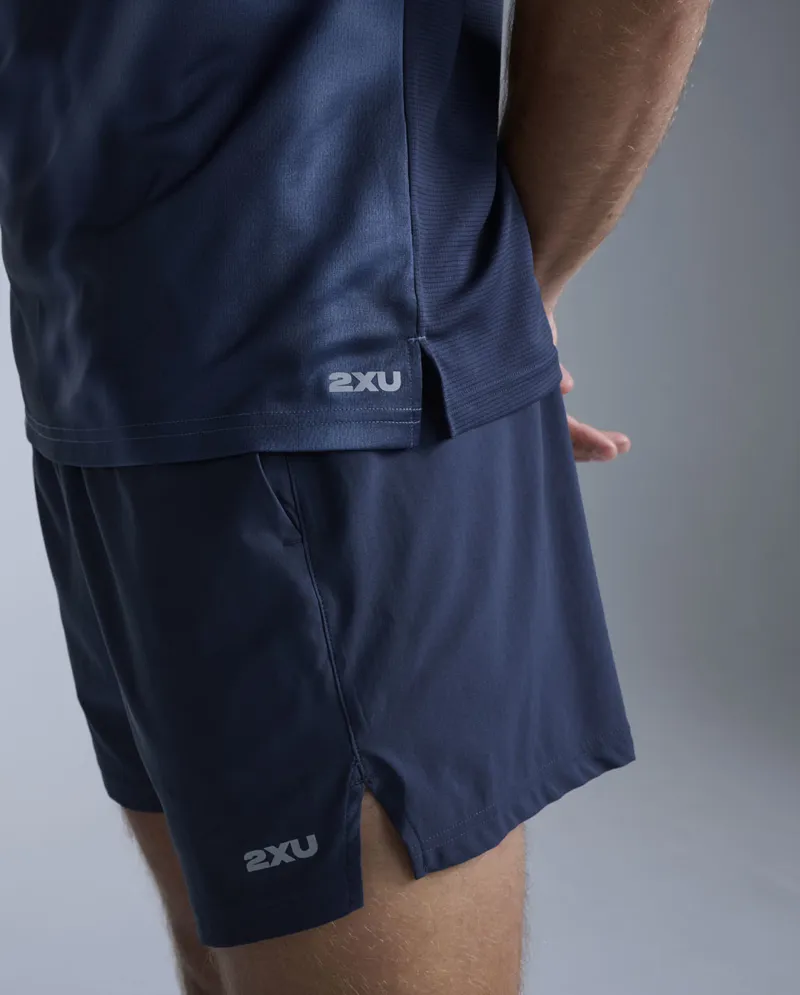 2XU Aero Tee Men's - Midnight Marble Silver Reflect-4